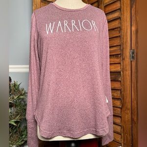 Rea Dunn Warrior shirt. Adorable back design. Super soft. Heathered purple color